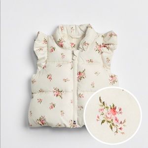 Baby Print ruffle vest. Size 6-12 months